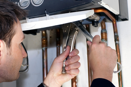 Water heater gas line repair